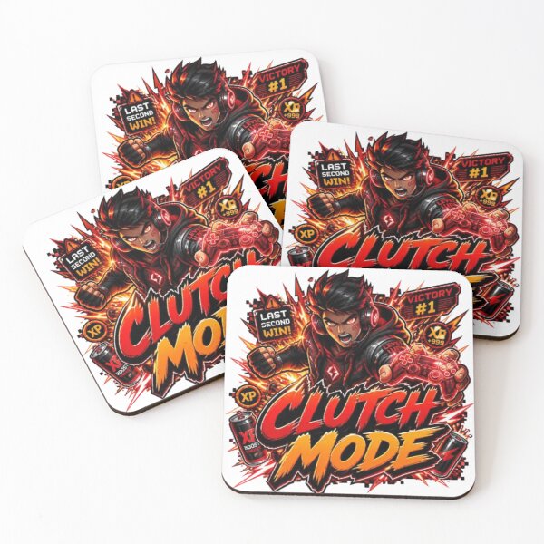 Item preview, CLUTCH MODE Gaming Sticker | Neon Esports Streetwear Graphic Design designed and sold by Stylestickers55.