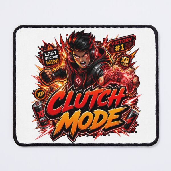 Item preview, CLUTCH MODE Gaming Sticker | Neon Esports Streetwear Graphic Design designed and sold by Stylestickers55.