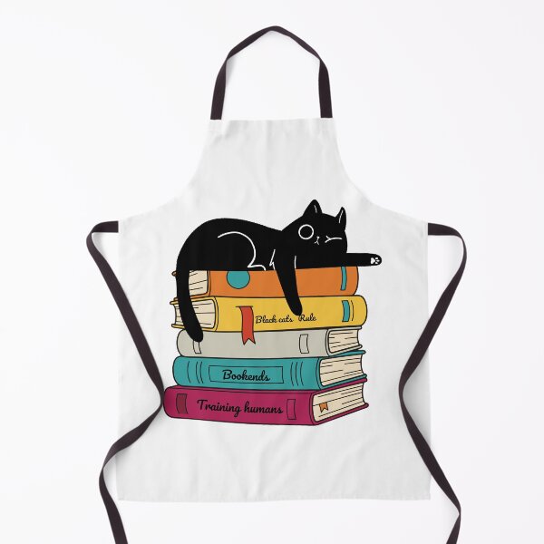 Item preview, Black cat lying on a stack of books designed and sold by BritishDelights.