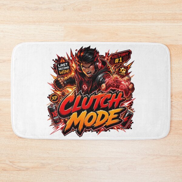 Item preview, CLUTCH MODE Gaming Sticker | Neon Esports Streetwear Graphic Design designed and sold by Stylestickers55.