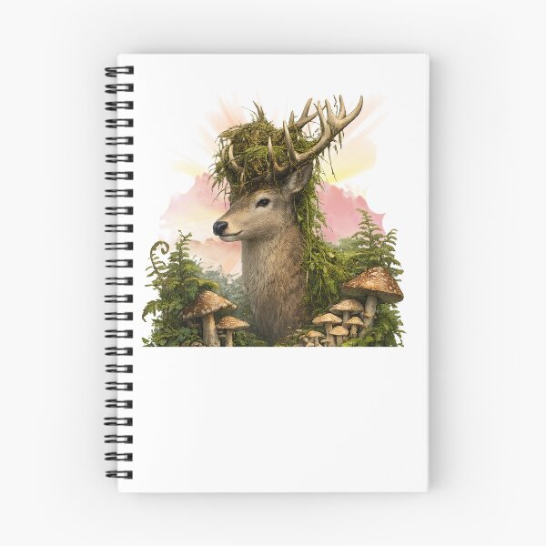 Item preview, Mossy Forest Stag - Guardian of the Woods Spirit Goblincore designed and sold by Neurospicy Trolls.