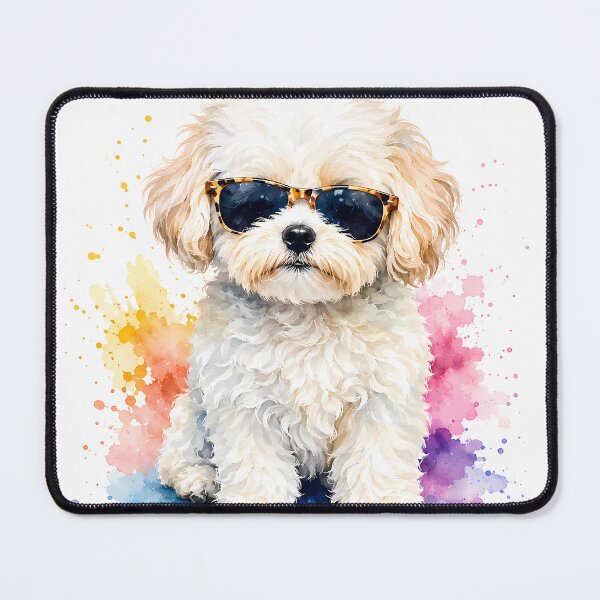 Item preview, Cool Maltipoo Puppy Wearing Sunglasses - Fun Watercolor Pet Art designed and sold by Sussyg007.