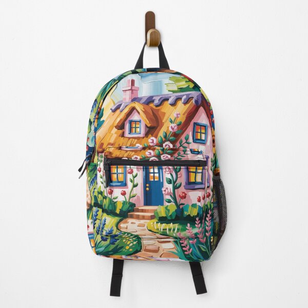 Item preview, Pink house,oil paint. designed and sold by elegantpaterns.