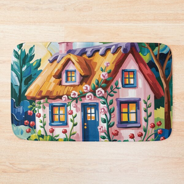 Item preview, Pink house,oil paint. designed and sold by elegantpaterns.
