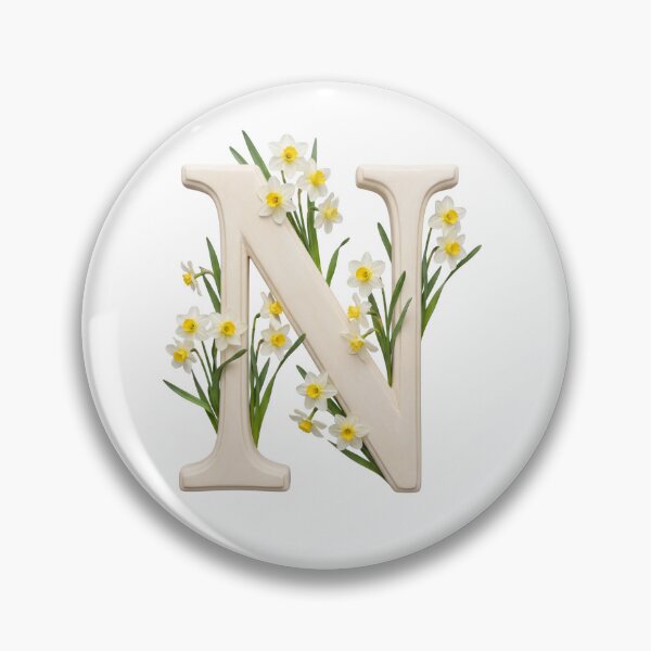 Item preview, Botanical Floral Letter N Monogram designed and sold by Helenaphotoart.