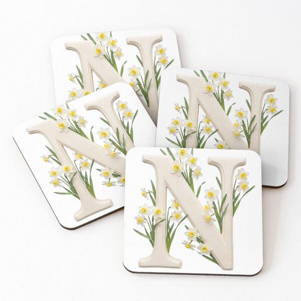 Item preview, Botanical Floral Letter N Monogram designed and sold by Helenaphotoart.