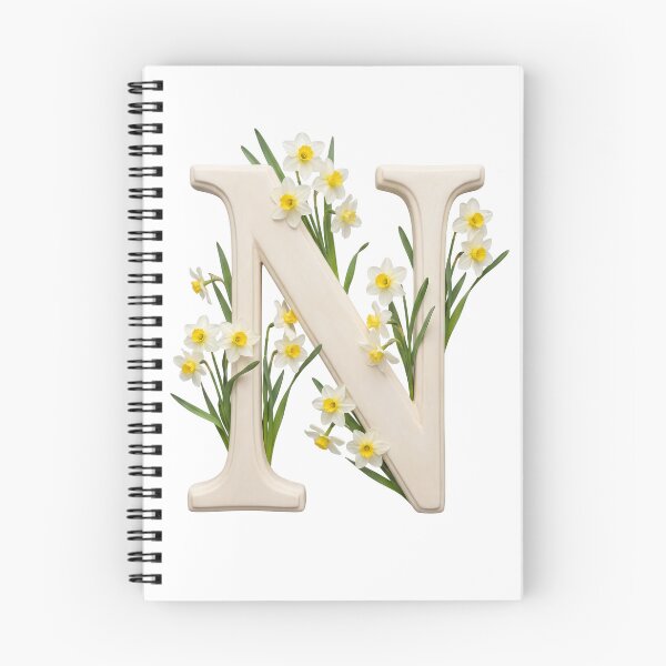 Item preview, Botanical Floral Letter N Monogram designed and sold by Helenaphotoart.