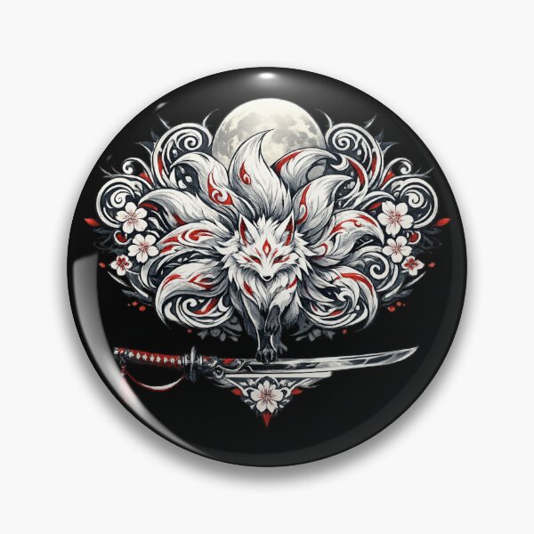 Item preview, Moon Kitsune Spirit | Japanese Fox Yokai | Mythical Samurai Fantasy Art designed and sold by MrDev.