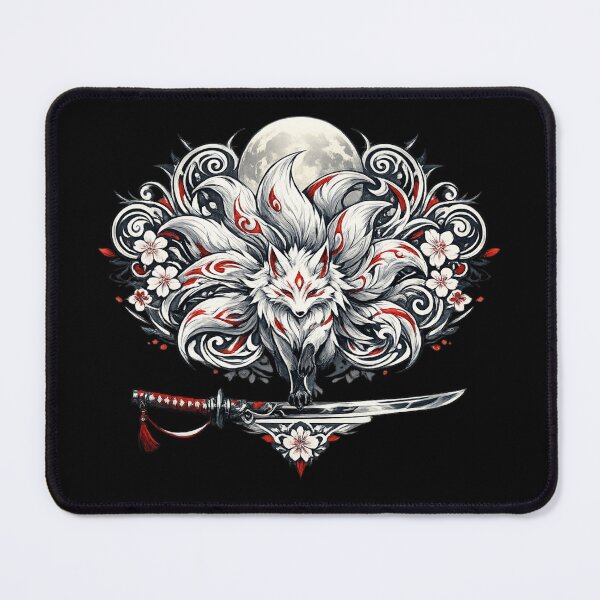 Item preview, Moon Kitsune Spirit | Japanese Fox Yokai | Mythical Samurai Fantasy Art designed and sold by MrDev.
