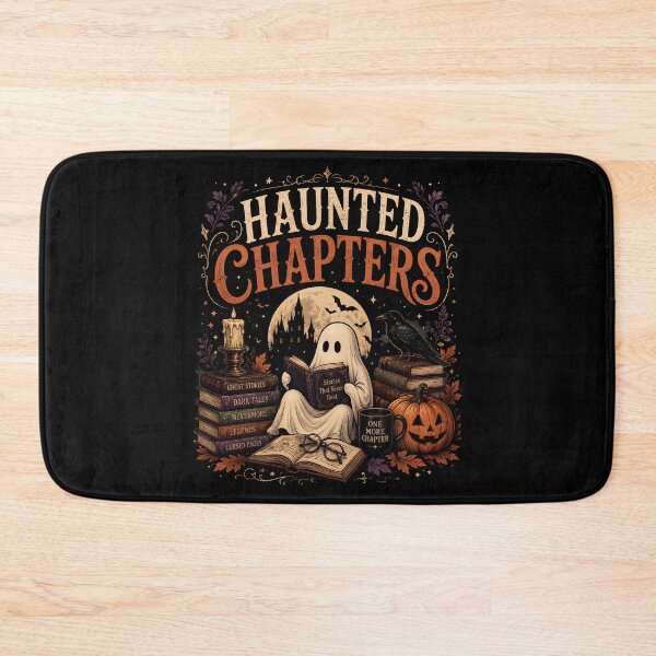 Item preview, Haunted Chapters Ghost Reading Halloween Book Lover Vintage Classic T-Shirt  designed and sold by podlook.