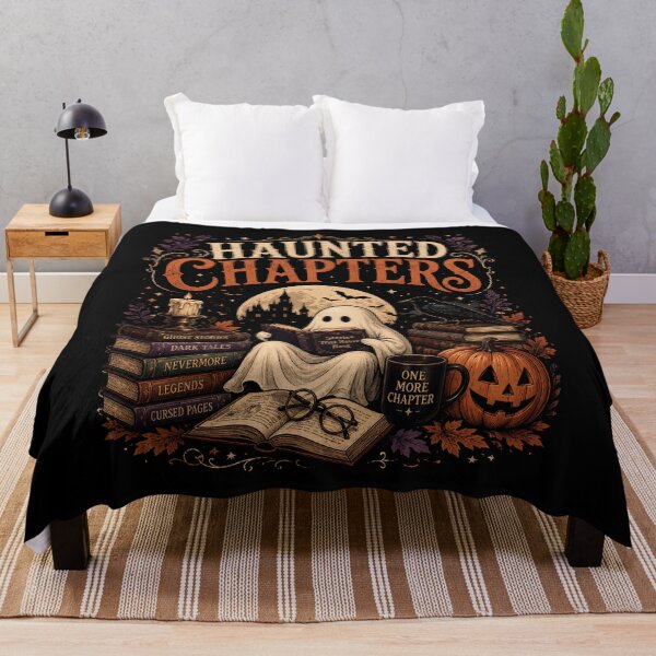 Item preview, Haunted Chapters Ghost Reading Halloween Book Lover Vintage Classic T-Shirt designed and sold by podlook.