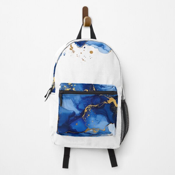Item preview, Royal Blue and Gold Alcohol Ink Abstract designed and sold by BetweenForms.