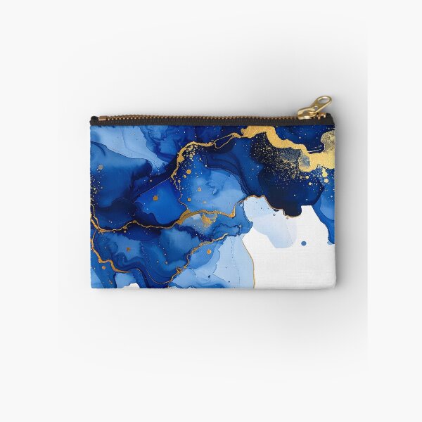 Item preview, Royal Blue and Gold Alcohol Ink Abstract designed and sold by BetweenForms.