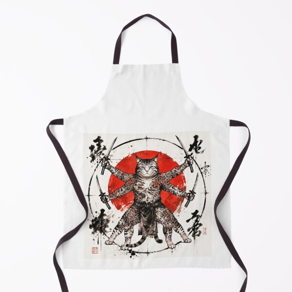 Item preview, The Feline Samurai - The Cat with 4 Katanas designed and sold by Natalia-Vlad.