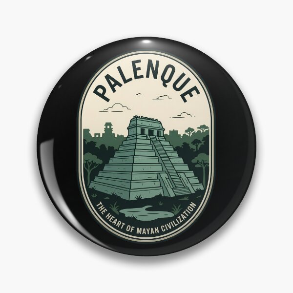 Item preview, Palenque Mayan Ruins Vintage Travel Emblem designed and sold by k3rstman1.
