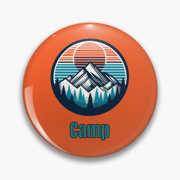 Item preview, Vintage Camp Mountain Logo | Retro Outdoor Camping Hiking Design designed and sold by Timber-Trail.