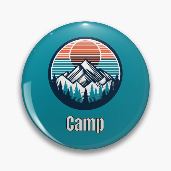 Item preview, Vintage Camp Mountain Logo | Retro Outdoor Camping Hiking Design designed and sold by Timber-Trail.