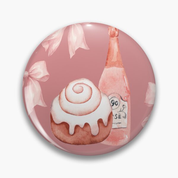 Item preview, Coquette Pink Bows, Cinnamon Roll & Rosé Aesthetic Pattern | Cute Feminine Design designed and sold by NOUURRRR.