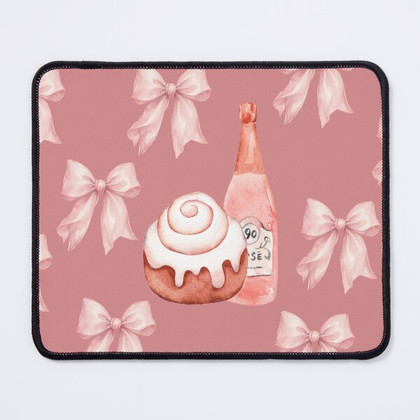 Item preview, Coquette Pink Bows, Cinnamon Roll & Rosé Aesthetic Pattern | Cute Feminine Design designed and sold by NOUURRRR.