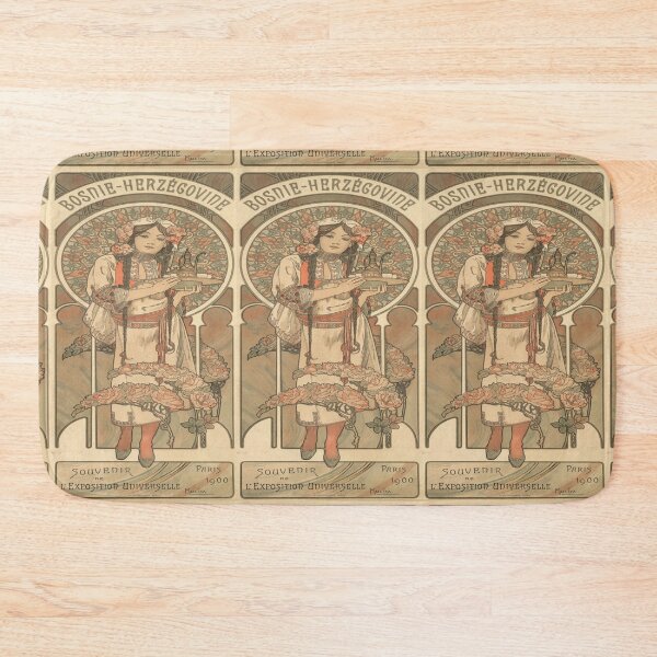 Item preview, Bosnian Girl With Roses And Tray designed and sold by artofuniverse.