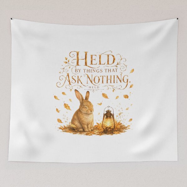Item preview, Held By Things That Ask Nothing Vintage Bunny Light Academia designed and sold by AQUILAKREO.