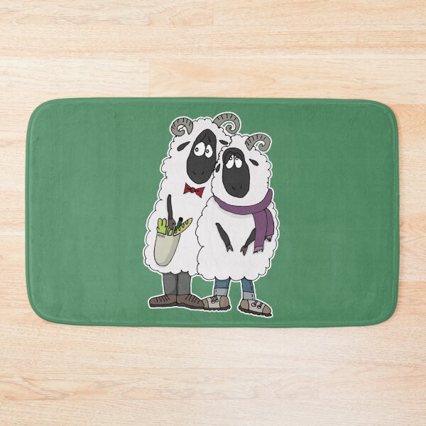 Item preview, Funny Sheep Roommates Sticker | Relatable Grocery Bros Adulting Cartoon designed and sold by MyxaART.
