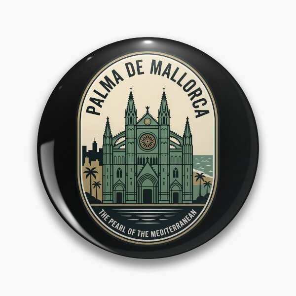 Item preview, Palma De Mallorca Cathedral Vintage Travel Emblem designed and sold by k3rstman1.