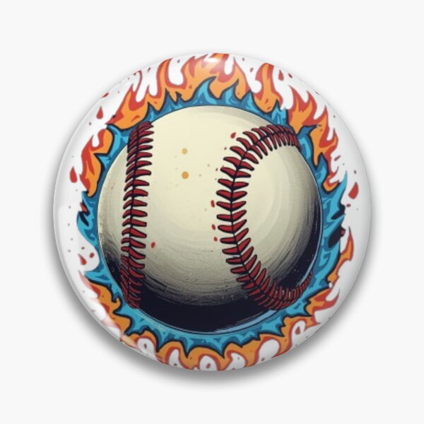 Item preview, Red and Blue Fire Baseball designed and sold by LabProShop.