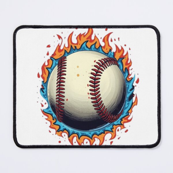 Item preview, Red and Blue Fire Baseball designed and sold by LabProShop.