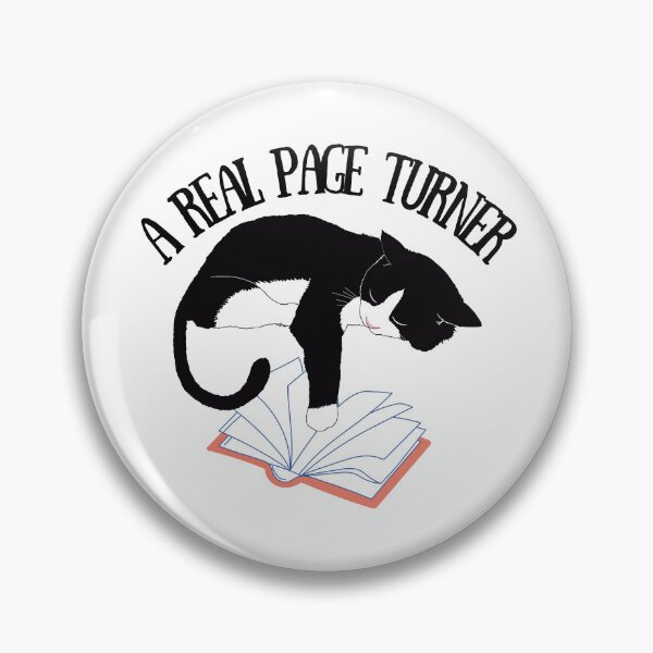Item preview, Black and white cat turning book page, a real page turner designed and sold by BritishDelights.