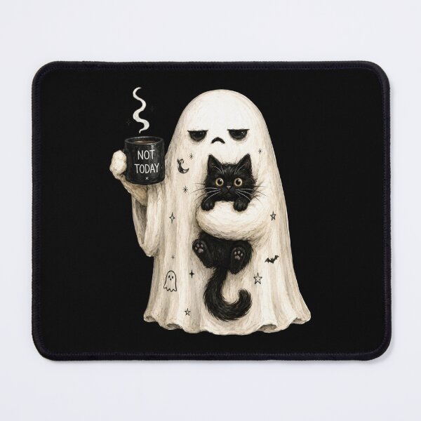 Item preview, Ghost Cat, Spooky, Black Cat, Funny Introvert, Halloween, Coffee Lover designed and sold by Sprinkle12345.