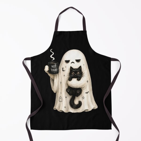 Item preview, Ghost Cat, Spooky, Black Cat, Funny Introvert, Halloween, Coffee Lover designed and sold by Sprinkle12345.