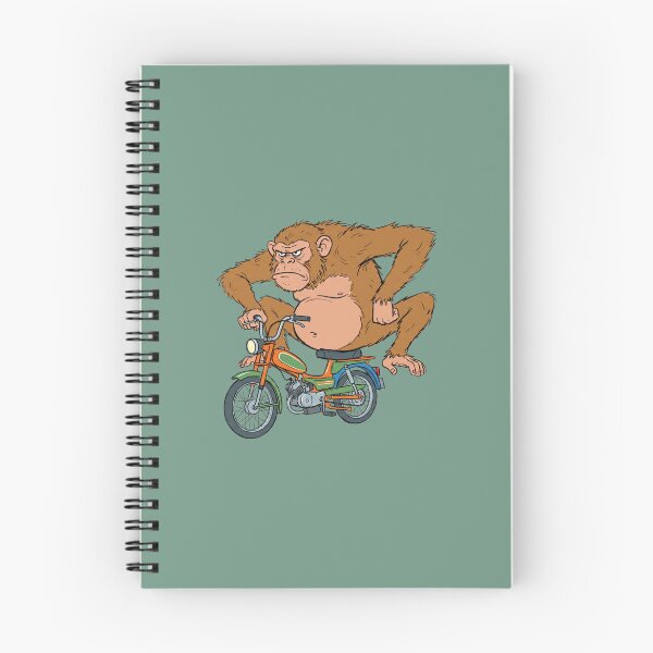 Item preview, Grumpy Monkey on a Moped – Funny Cartoon Ape Riding Motorcycle designed and sold by Kis-Shop.