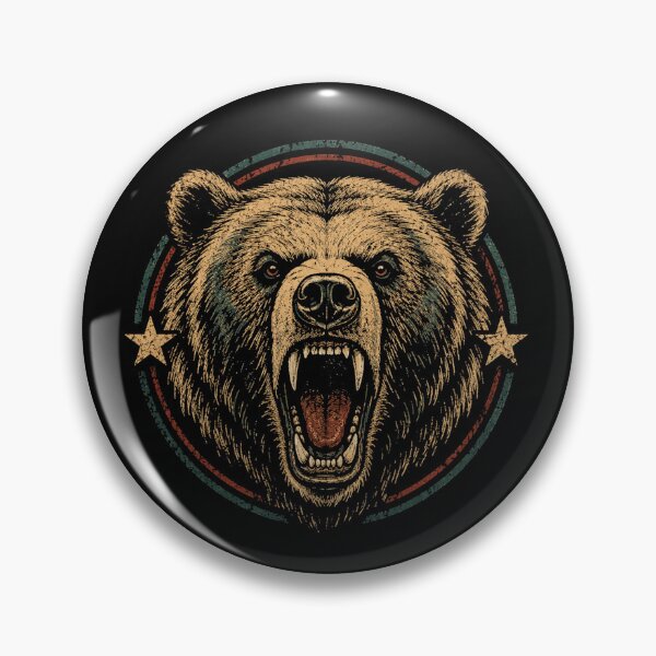 Item preview, Retro Fierce Bear Roar Vintage Wildlife designed and sold by Moizento.
