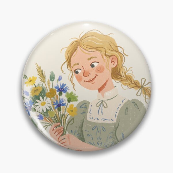 Item preview, Sweet Girl with Wildflowers Illustration designed and sold by Pasteltone.
