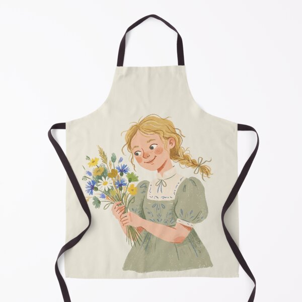 Item preview, Sweet Girl with Wildflowers Illustration designed and sold by Pasteltone.