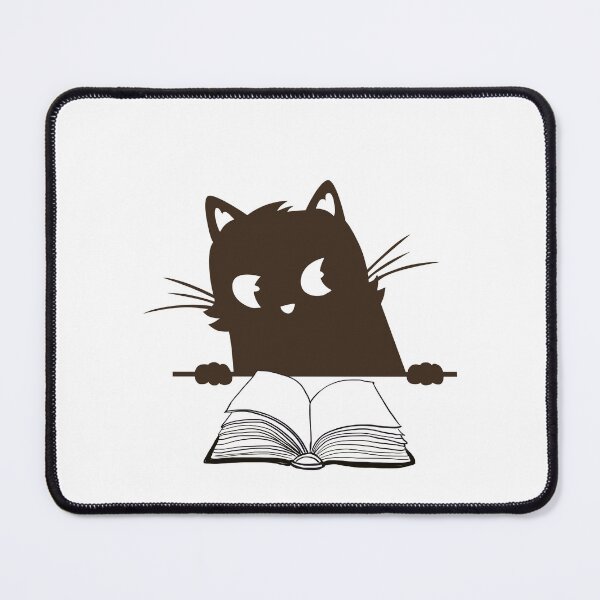 Item preview, Suspicious Black cat with book designed and sold by BritishDelights.