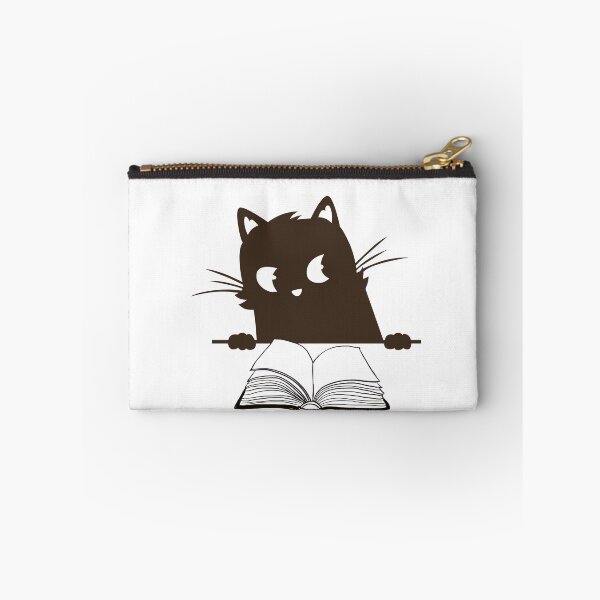 Item preview, Suspicious Black cat with book designed and sold by BritishDelights.