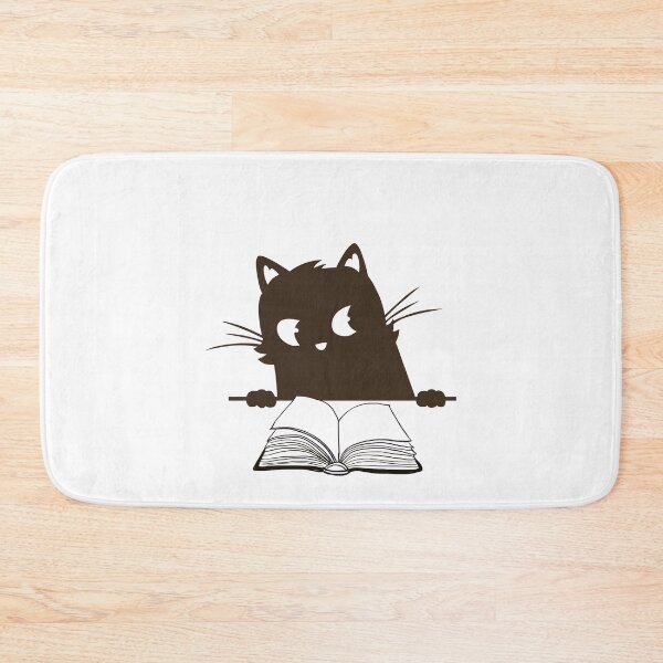 Item preview, Suspicious Black cat with book designed and sold by BritishDelights.