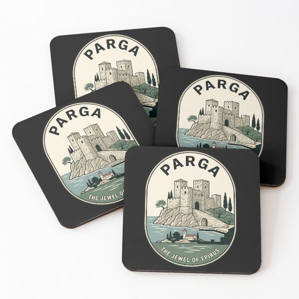 Item preview, Parga Greece Castle Vintage Travel Emblem designed and sold by k3rstman1.