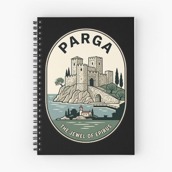 Item preview, Parga Greece Castle Vintage Travel Emblem designed and sold by k3rstman1.