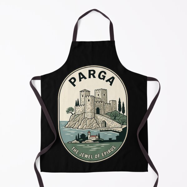 Item preview, Parga Greece Castle Vintage Travel Emblem designed and sold by k3rstman1.