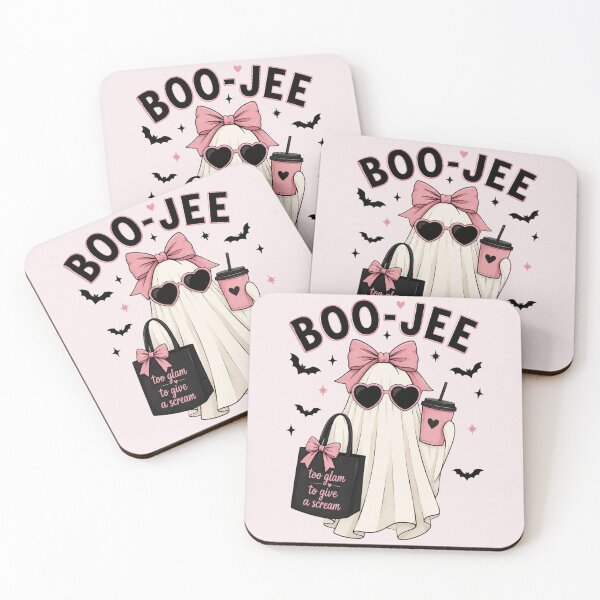 Item preview, Boo-Jee Ghost, Pink Ghost, Ghost Coffee, Funny Fall, Ghost, Girly Halloween Gift, Boojee designed and sold by Sprinkle12345.
