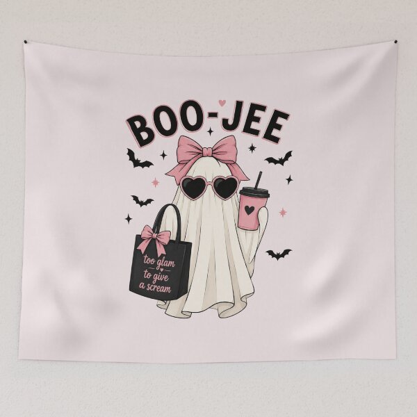 Item preview, Boo-Jee Ghost, Pink Ghost, Ghost Coffee, Funny Fall, Ghost, Girly Halloween Gift, Boojee designed and sold by Sprinkle12345.