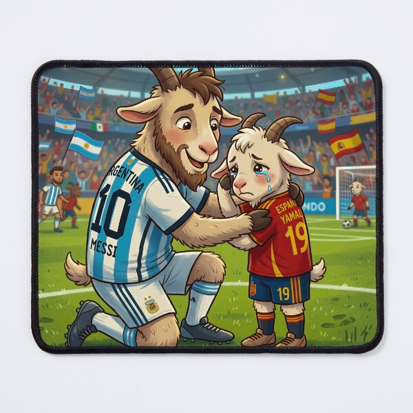 Item preview, The GOAT and the Kid - Football Legends Cartoon designed and sold by digitalbob60.