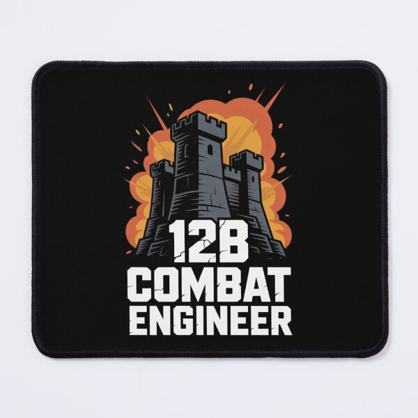 Item preview, 12B Combat Engineer — U.S. Army MOS Castle Emblem with Explosion Military Engineering Graphic designed and sold by GFamilyC.
