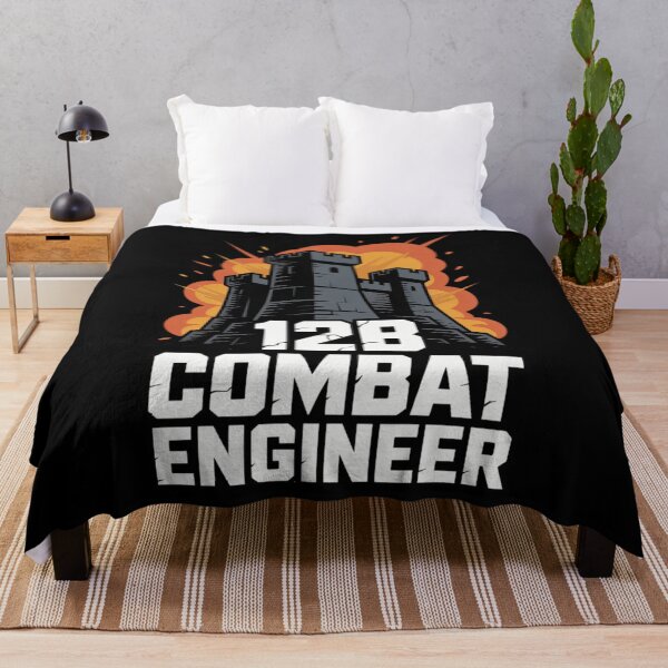 Item preview, 12B Combat Engineer — U.S. Army MOS Castle Emblem with Explosion Military Engineering Graphic designed and sold by GFamilyC.