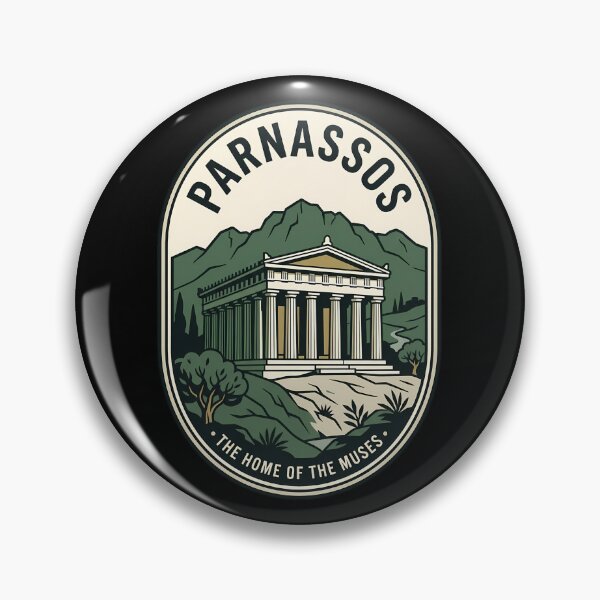 Item preview, Mount Parnassos Greek Temple Vintage Travel Emblem designed and sold by k3rstman1.