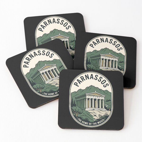 Item preview, Mount Parnassos Greek Temple Vintage Travel Emblem designed and sold by k3rstman1.