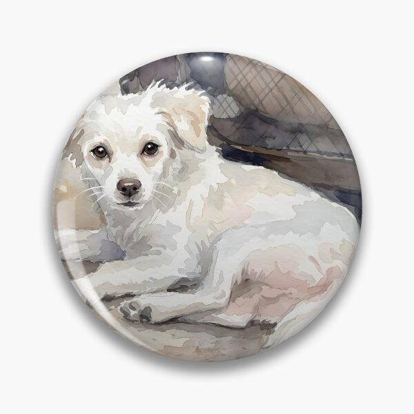 Item preview, Cachorro Maltipoo Blanco en Delicada Acuarela Artística designed and sold by Sussyg007.